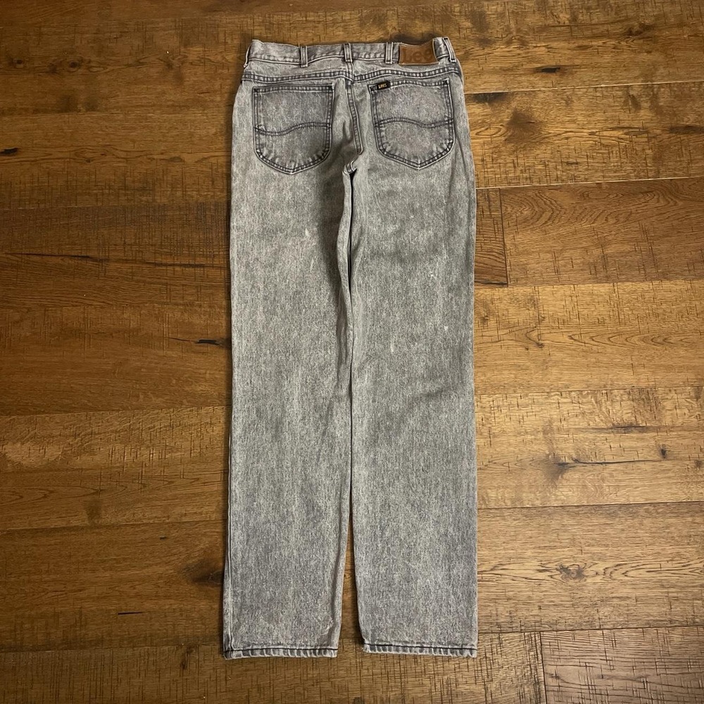 Lee Riders Jeans Womens 29 Grey Vintage Americana Stone Wash Straight Denim
